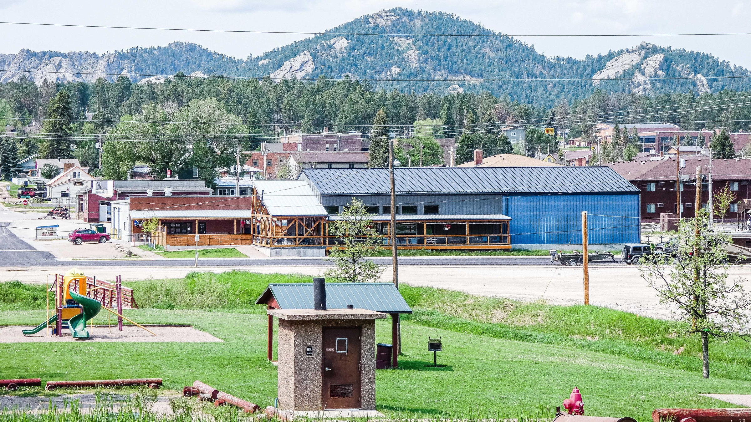 View toward downtown Custer and the granite hills beyond